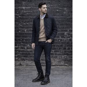 Johnston & Murphy JM 1850 Leather Boots Mens 10.5 Black Cap Toe Lace Up USA